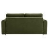 Baruna 3 Seater Velvet Pull Out Sofa Cum Bed with Storage In Green Color