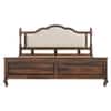 Verona Shesham Solid Wood King Size Bed Non Storage Bed In Provincia Teak Finish Beige