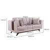 Rubik 3 Seater Fabric Sofa in Smokey Taupe Colour