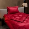 Stoa Paris Comforter for Single Bed, 300TC Satin Comforters in Flirty Red