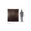 Housen Engineered Wood 4 Door Wardrobe in Walnut Finish