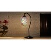 Multicolor Mosaic Glass Curvy Table lamp with Iron Base (EN26)