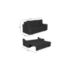 Step 3 Seater Pull Out Sofa cum Bed  in Black Colour