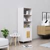 Hexa Engineered Wood Bookshelf Wooden Multipurpose Storage Rack in Frosty White Colour