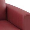 Luna 3 Seater Leatherette Sofa in Burgundy Colour