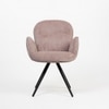 Cotton Fabric Dining Chair in Pink Colour
