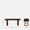 Lioren Solid Wood  Coffee Table In Rustic Teak Finish