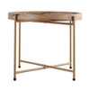 Metalsmith Solid Wood Side Table in Gold Finish