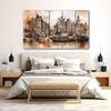 The Castle Decor Vintage Art Wall Painting Wooden Framed Digital Painting 27x48 Inch (Style 1)