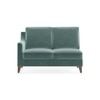 Abbey Sectional Sofa (Colour : Dusty Turquoise Velvet, Cushion : Soft, Seater : Right Aligned 2 Seater + Right Aligned Chaise)
