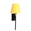 Devansh Metal Electric Wall Light in Black Colour with Yellow Shade Count of 1 Light