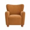 Alanzo Boucle Accent Chair Orange Colour