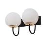 Eliante Modern Wall Lights Mild Steel, Glass & Glass Material Brown, Gold & White Finish