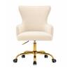 Doe Buck Adan Modern Beige Velvet Office Chair