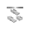 Alysha 1 Seater Fold Out Sofa cum Bed  in Light Grey Colour