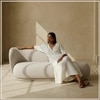 Eliteelegance Wood 2 Seater With Upholstery Non Storage Sofa In Grey Colour