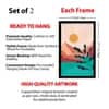 The Castle Decor Boho Abstract Botanical Wall Art Set of 2 Design 1 11x17 Inch