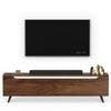 Blesky Engineering Wood Floor Standing Tv Entertainment Unit In Brown Maple Finish