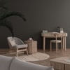 Scandinavian Veda Lounge Chair Natural Wood Finish