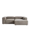 Elegantedge Wood Left Aligned 2-Seater With Upholstery Non Storage Sofa In Grey Colour