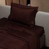 Stoa Paris 300 TC Satin Bedsheet Single Bed with Pillow Covers in Hot Chocolate