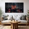 The Castle Decor Lord Ganesha Wall Painting Wooden Framed 27x48 Inch (Style 8)