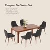 Atlas Solid Wood 6 Seater Dining Table With Rickman Lounge Chairs