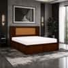 Aaranya Solid Wood Compact Queen Bed Hydraulic Storage Provincial Teak Finish Mattress 60 x 72 Inches