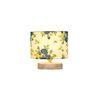 Luca Multicolor cotton table lamp with White Brushed wood base