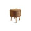 Melanie Solid Wood Stool in Brown Colour
