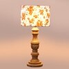 Devansh Multicolor Cotton Table Lamp With  Wood Natural Base (7X17.5 Inches)-14