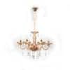 Marie Theresa 6 Arm Amber and Clear Crystal Chandelier