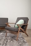 Scandinavian Aston One Seater Sofa Brown Walnut Finish