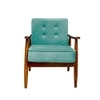 Armari Solid Wood Arm Chair in Sea Green Color