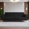 Veniza Velvet 3 Seater Sofa In Black Colour