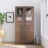 Hexa Engineered Wood Bookshelf Multipurpose Storage Rack in Giant Wood and Frosty White Colour