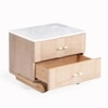 Dune Solid Wood Bedside Table in White Colour