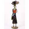 Desert Art Metal Handpainted Umbrella Doll Figurine Set of 2