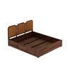 Classic Wooden Queen Size Bed With Box Storage in Provincial Teak Finish
