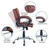 Veaoilaa Mid Back Executive Chair in Ten Brown Colour