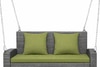 Carry Bird Wicker Patio Furniture Outdoor Balcony Swings In Grey And Olive Green Colour