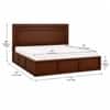 Sahaj Solid Wood Compact King Bed Box Storage Provincial Teak Finish Mattress 72 x 72 Inches