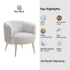 LEISER Fabric Accent Chair in Grey Colour