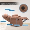 Helios Fabric One Seater Motorised Recliner with Rocking Revolving & Cup Holder in Brown Colour
