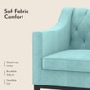 Othello Lounge Chair in Icy Turquoise Colour