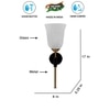 Devansh Metal Electric Wall Light in black Colour with White Shade Count of 1 Light