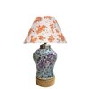 Devansh Conical Multicolor  Cotton Shade  Lamp With  Wood & Mosaicglass Base For Decoration /Office/Home/Gifting/Study For Decoration /Office/Home/Gifting/Study -(10X10X14.5) Inches -
