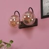 Eliante Modern Wall Lights Mild Steel, Glass & Glass Material Brown,Gold & Champaign Finish