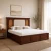 Virasat Solid Wood Comfort King Bed Box Storage Provincial Teak Finish Mattress 72 x 78 Inches