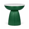 Muse Stone Side Table in Bottle Green Colour